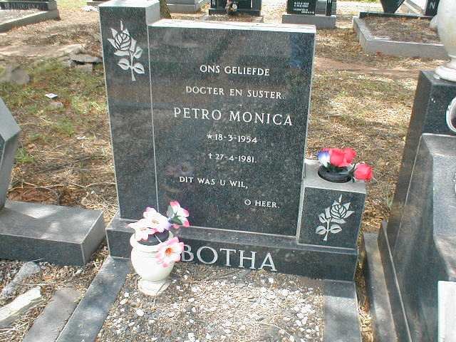 BOTHA Petro Monica 1954-1981