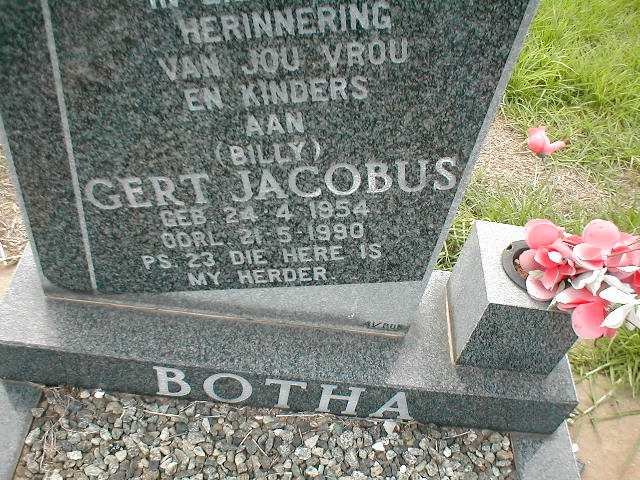 BOTHA Gert Jacobus 1954-1990