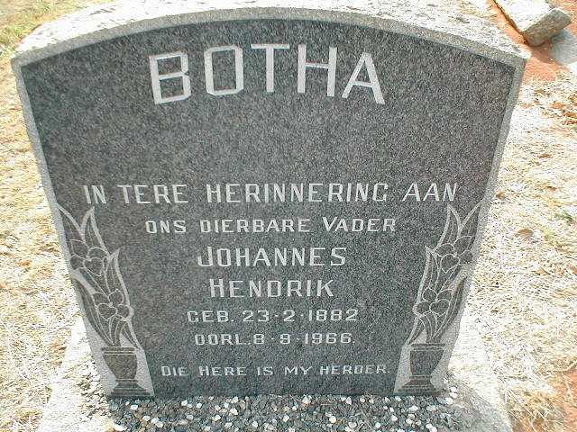 BOTHA Johannes Hendrik 1882-1966