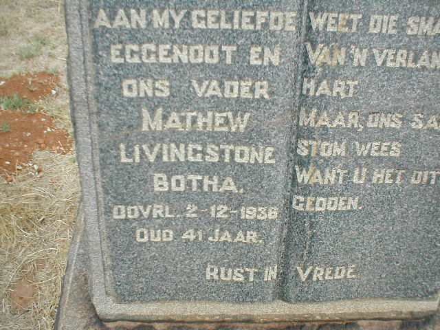 BOTHA Mathew Livingstone  -1936