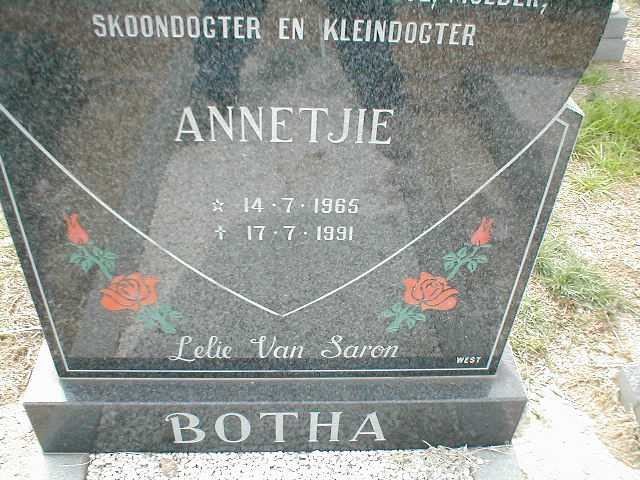 BOTHA Annetjie 1965-1991