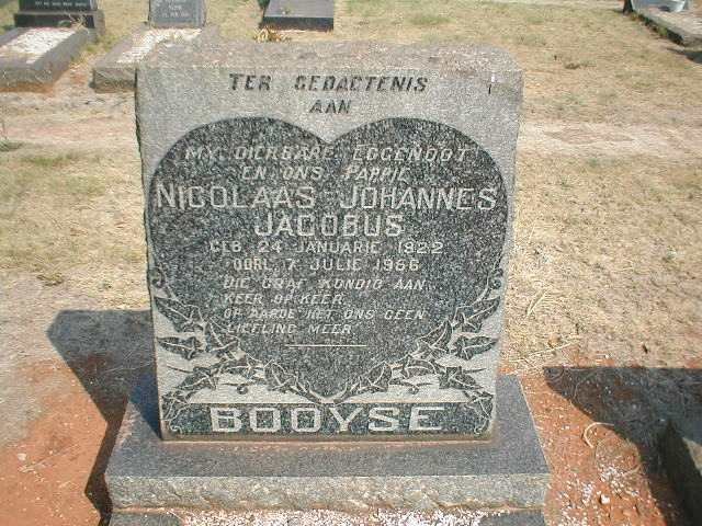 BOOYSE Nicolaas Johannes Jacobus 1922-1956