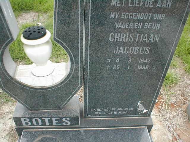 BOTES Christiaan Jacobus 1947-1992