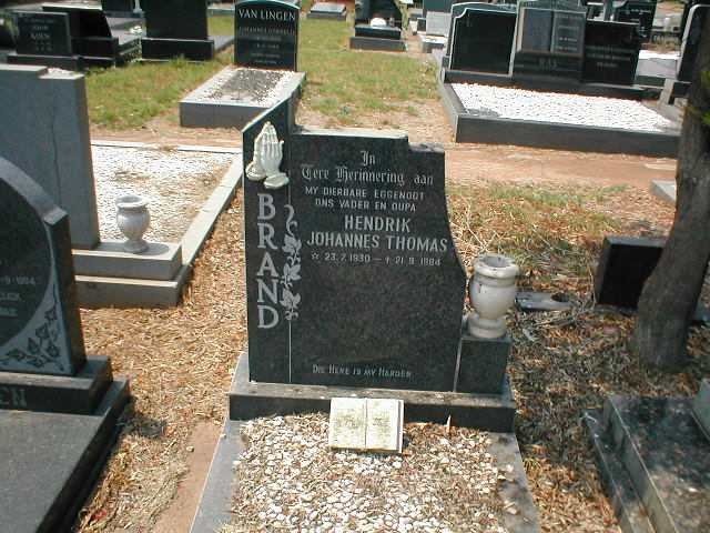 BRAND Hendrik Johannes Thomas 1930-1984