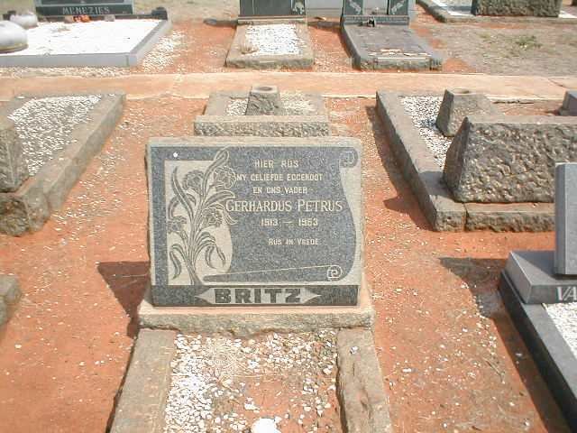 BRITZ Gerhardus Petrus 1913-1963