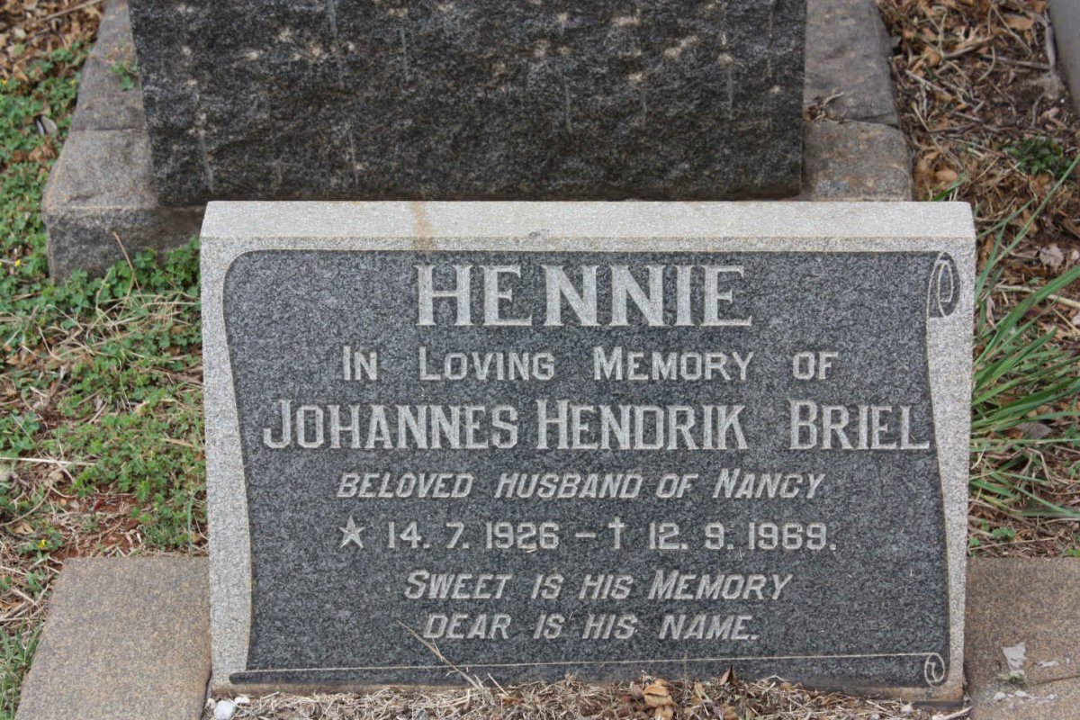 BRIEL Johannes Hendrik 1926-1969