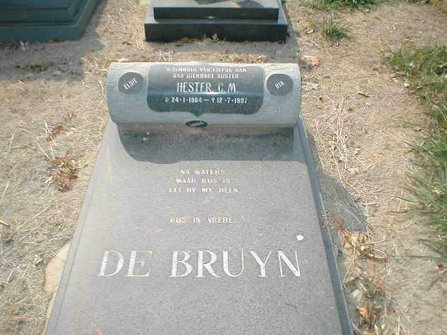 BRUYN Hester C.M, de 1964-1997