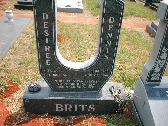 BRITS Desireé 1939-1984 :: BRITS Dennis 1959-2001