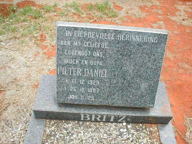 BRITZ Pieter Daniël 1929-1987