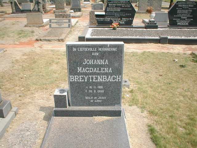 BREYTENBACH Johanna Magdalena  1916-1999