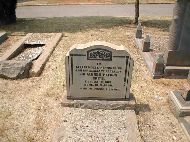 BRITZ Johannes Petrus 1912-1940