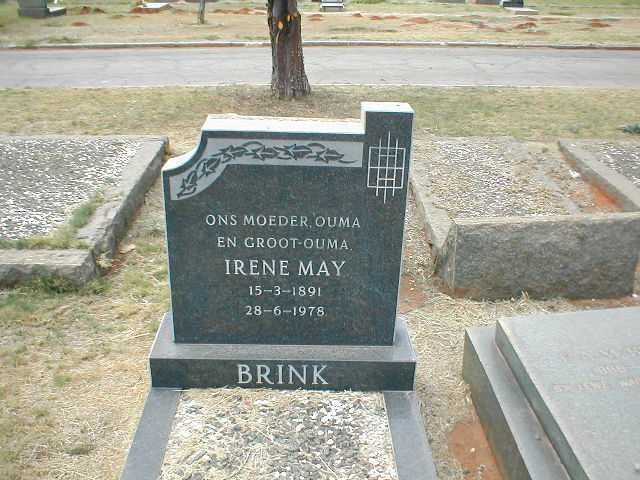 BRINK Irene May 1891-1978