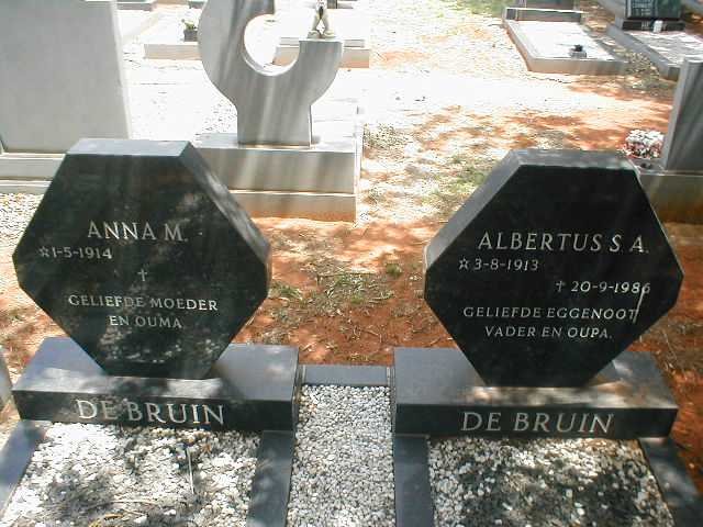 BRUIN Albertus S.A., de 1913-1986 &amp; Anna M. 1914-