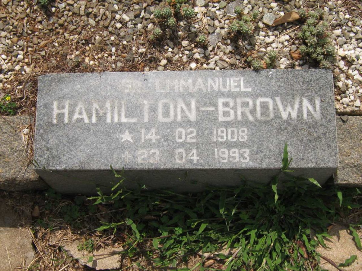 BROWN Emmanuel, HAMILTON 1908-1993