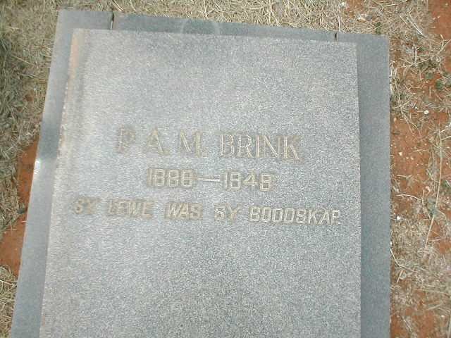 BRINK P.A.M. 1888-1949