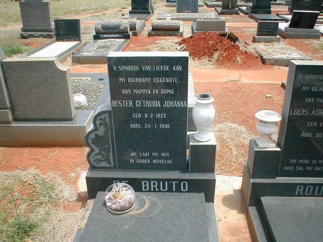 BRUTO Hester Getruida Johanna, de 1922-199?