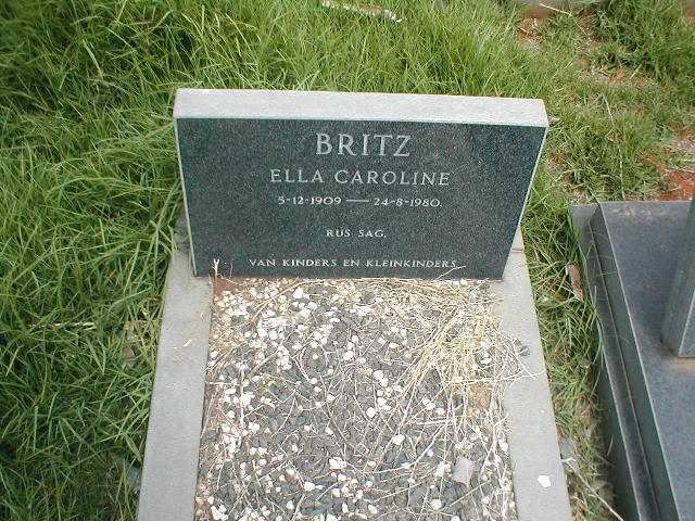BRITZ Ella Caroline 1909-1980