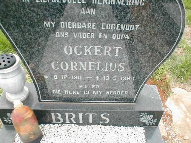 BRITS Ockert Cornelius 1911-1994