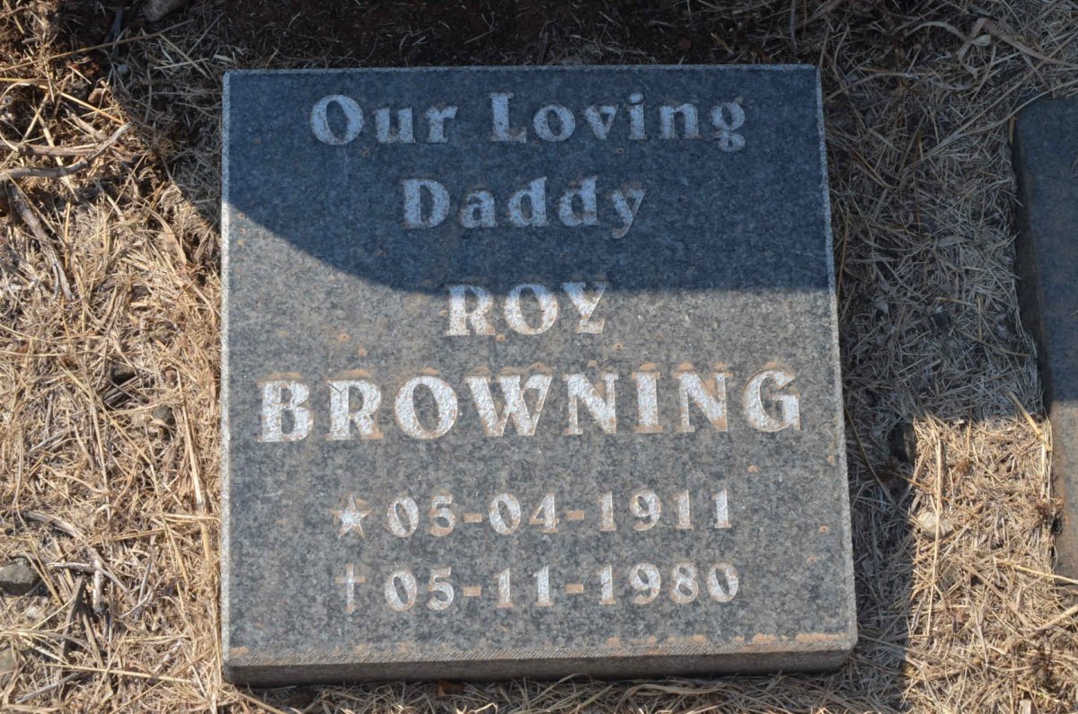 BROWNING Roy 1911-1980 &amp; Gertie STEYN -1952 :: GELDENHUYS Roelna nee BROWNING 1944-2006