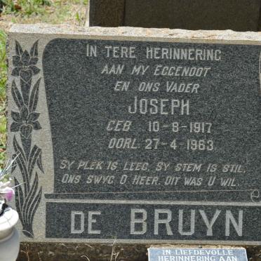BRUYN Joseph, de 1917-1963 &amp; Johanna Catharina BRITTEN 1919-1992 :: DE BRUYN Hendrik T. 1943-2000