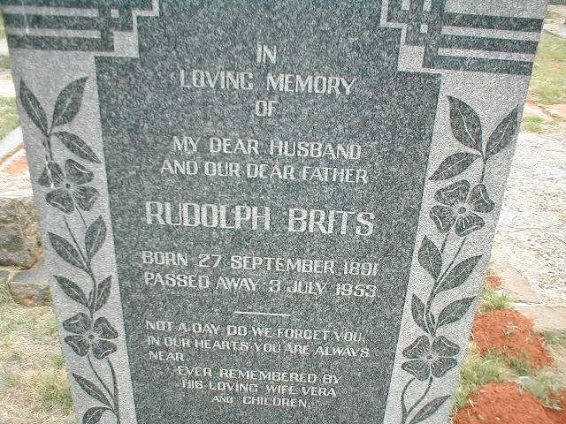 BRITS Rudolph 1891-1953