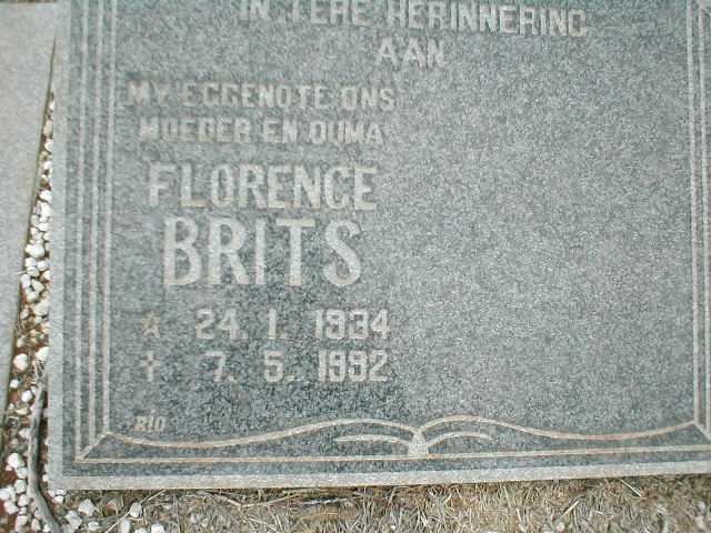 BRITS Florence 1934-1992