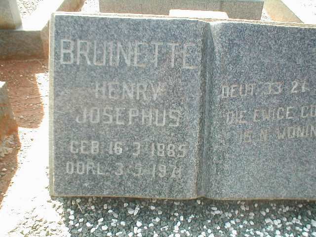 BRUINETTE Henry Josephus 1885-1971