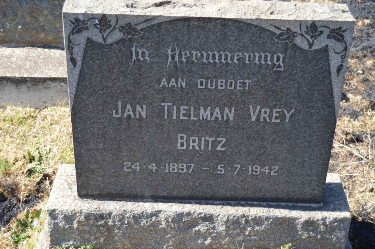 BRITZ Jan Tielman Vrey 1897-1942