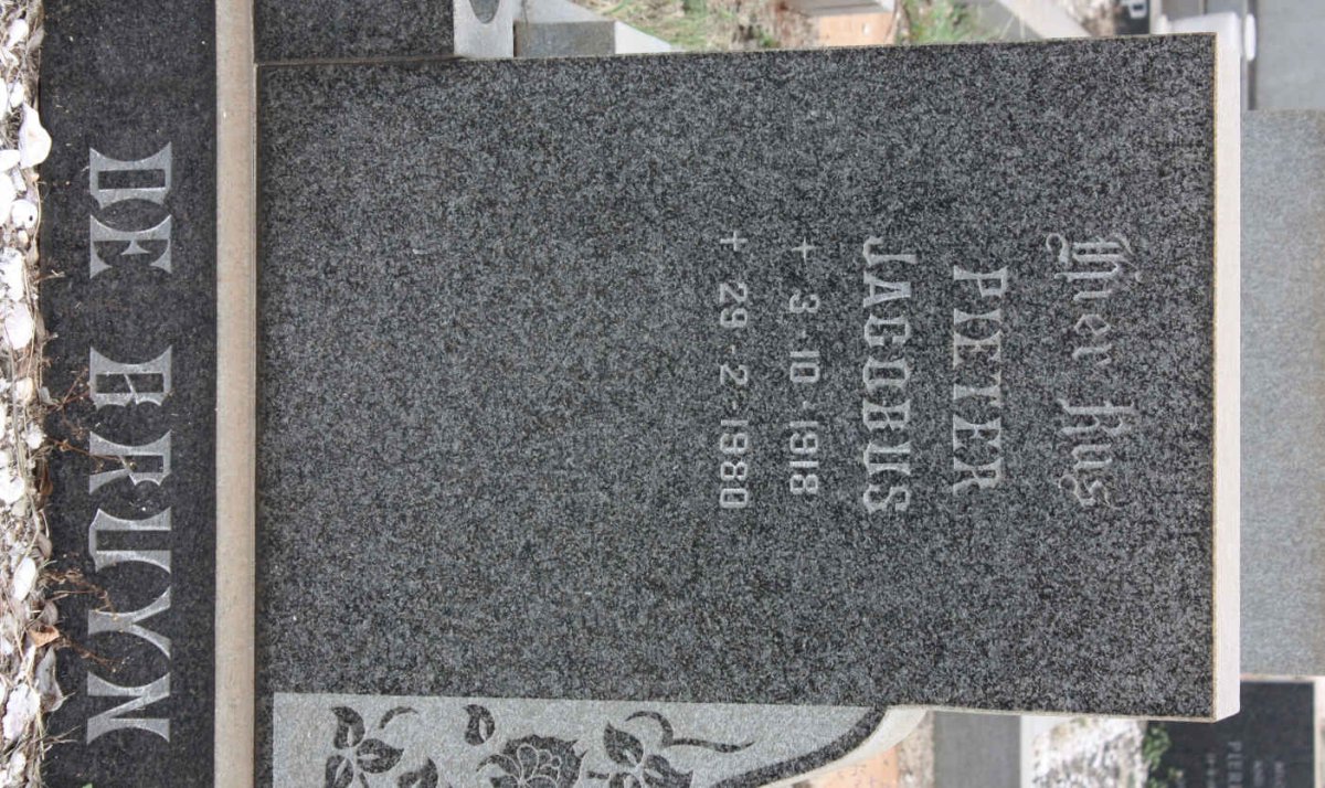 BRUYN Pieter Jacobus, de 1918-1980