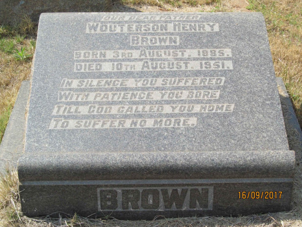 BROWN Wouterson Henry 1885-1951