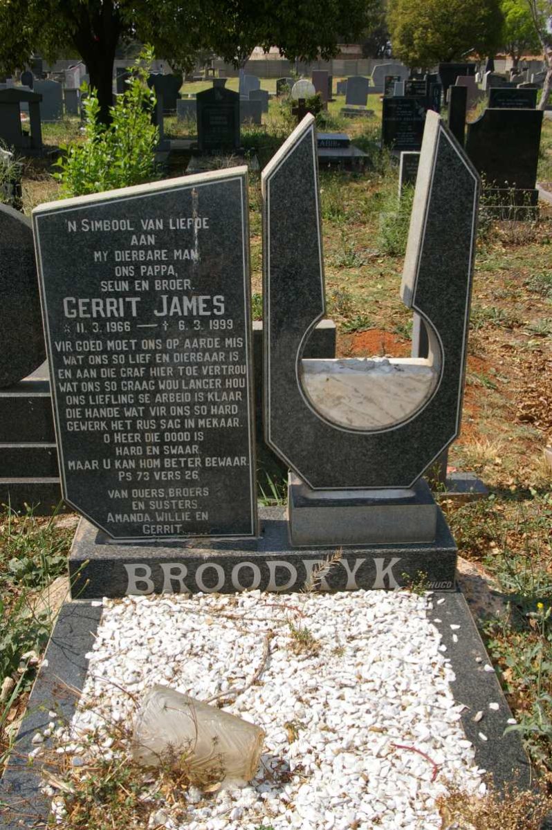 BROODRYK Gerrit James 1966-1999