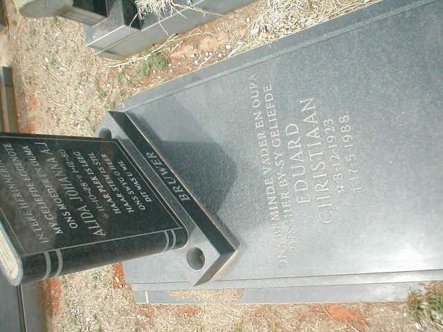 BRUWER Eduard Christiaan 1923-1988 &amp; Alida Johanna A.J. 1928-1980