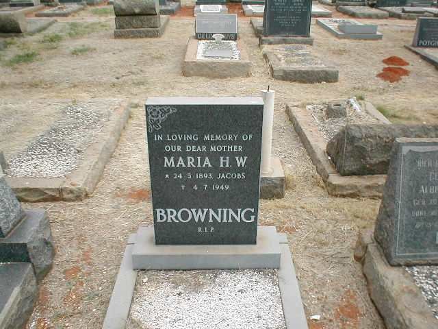 BROWNING Maria H.W. nee JACOBS 1893-1949