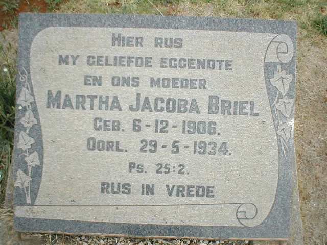 BRIEL Martha Jacoba 1906-1934