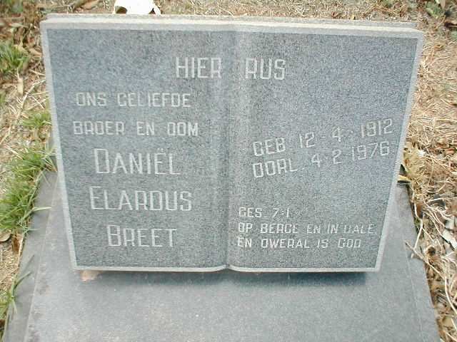 BREET Daniël Elardus 1912-1976