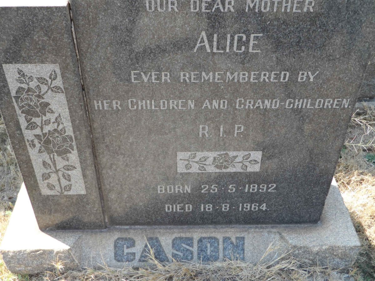 CASON Alice 1892-1964