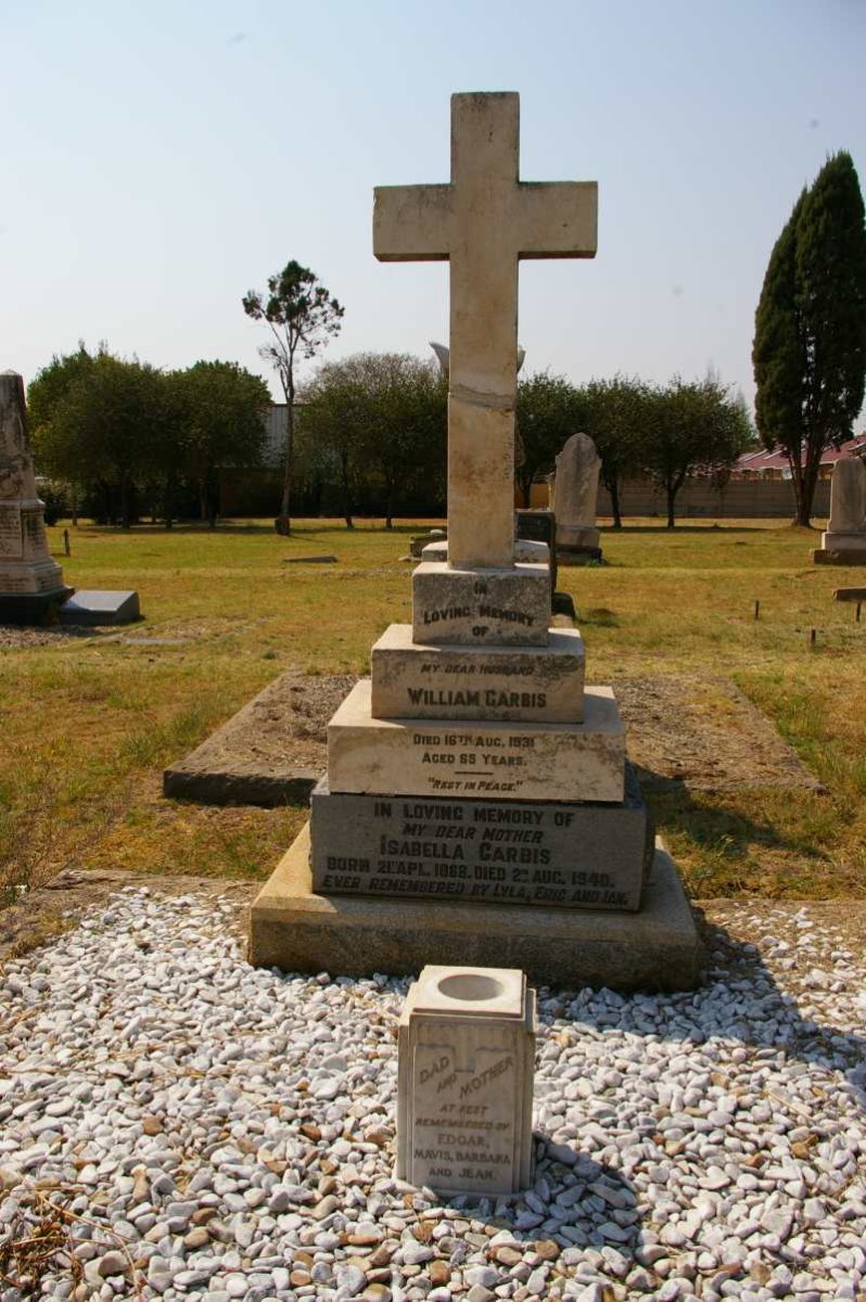 CARBIS William -1931 &amp; Isabella 1868-1940