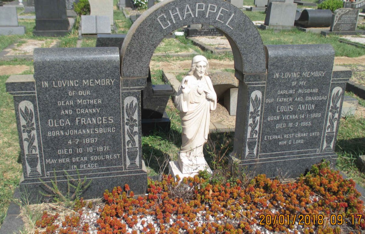 CHAPPEL Louis Anton 1889-1965 &amp; Olga Frances 1897-1971