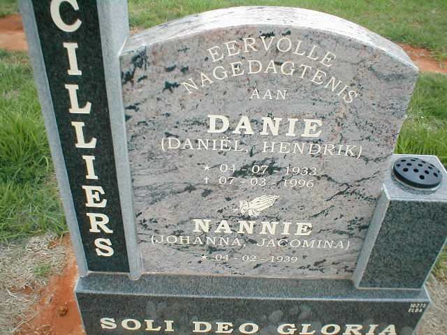 CILLIERS Daniël Hendrik 1933-1996 &amp; Johanna Jacomina 1939-