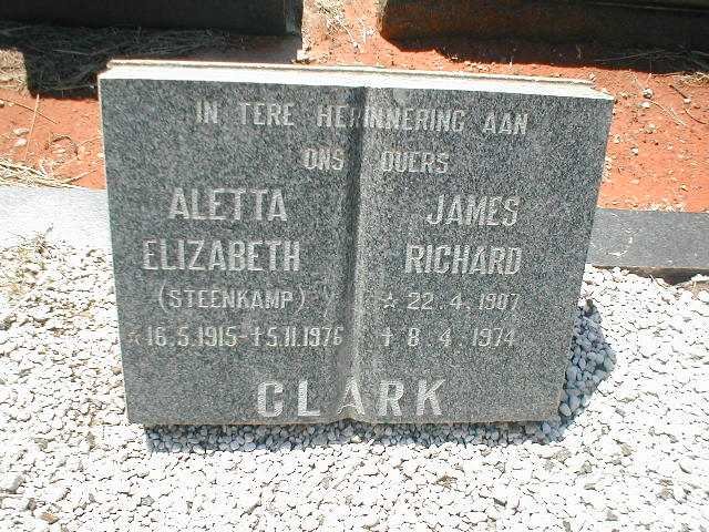 CLARK James Richard 1907-1974 &amp; Aletta Elizabeth STEENKAMP 1915-1976