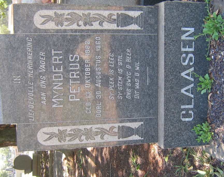 CLAASEN Myndert Petrus 1882-1960