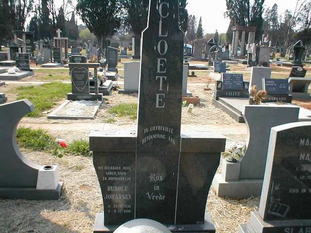 CLOETE Rudolf Johannes 19??-19??