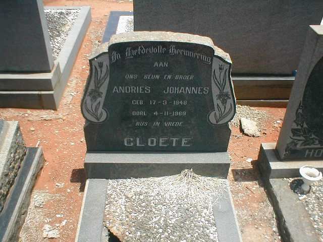 CLOETE Andries Johannes 1948-1969