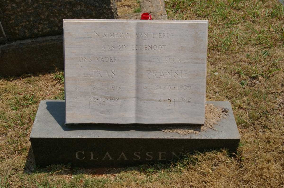 CLAASSEN Lukas 1913-1981 :: CLAASSEN Fransie 1939-1952