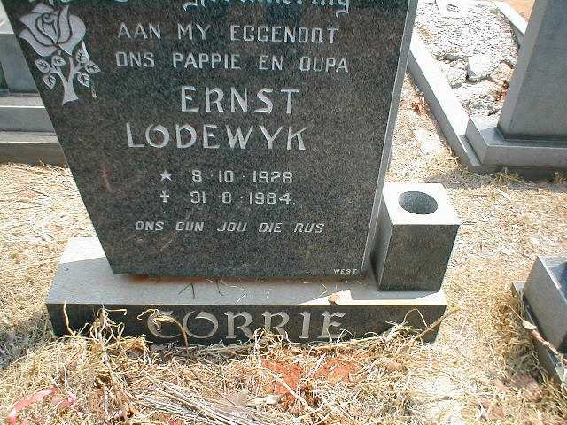 CORRIE Ernst Lodewyk 1928-1984