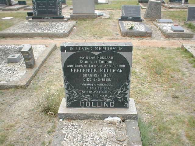 COLLING Frederick Moolman 1904-1968