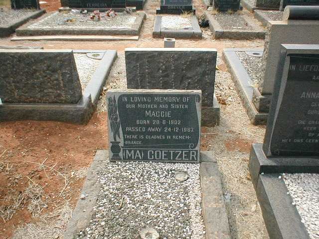 COETZER Maggie 1902-1967