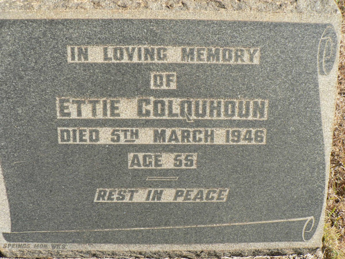 COLQUHOUN Ettie -1946