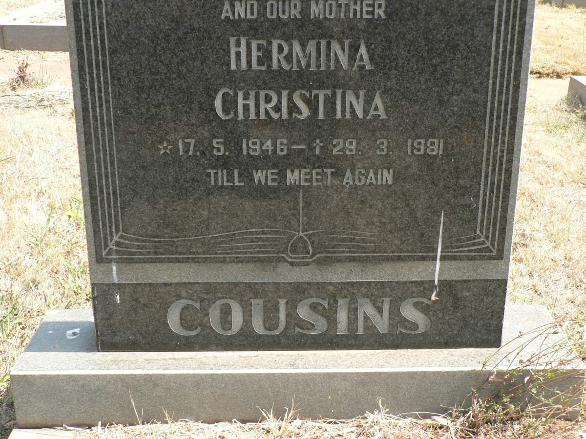 COUSINS Hermina Christina 1946-1991