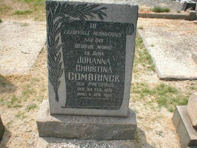 COMBRINCK Johanna Christina nee PRETORIUS 1878-1950